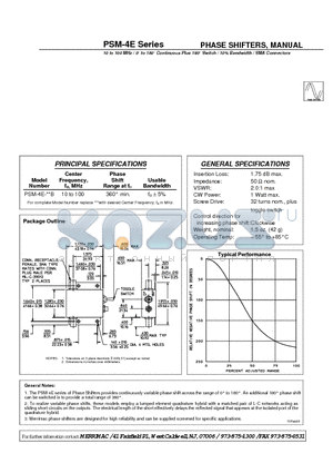 PSM-4E-100B datasheet - PHASE SHIFTERS, MANUAL