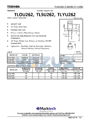 TLYU262 datasheet - PANEL CIRCUIT INDICATOR