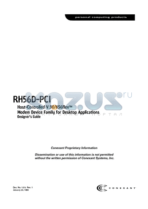 RH56D-PCI datasheet - MODEM DEVICE FAMILY FOR DESKTOP APPLICATIONS