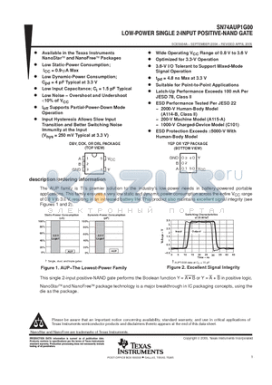 SN74AUP1G00DCKR datasheet - LOW-POWER SINGLE 2-INPUT POSITIVE-NAND GATE