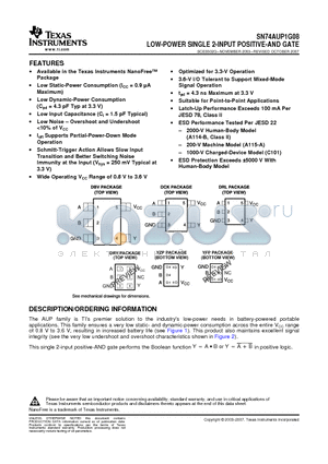 SN74AUP1G08DCKR datasheet - LOW-POWER SINGLE 2-INPUT POSITIVE-AND GATE
