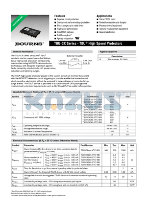 TBU-CX040-VTC-WH datasheet - TBU High Speed Protectors