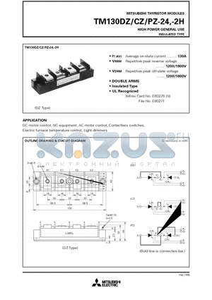 TM130CZ-2H datasheet - HIGH POWER GENERAL USE INSULATED TYPE