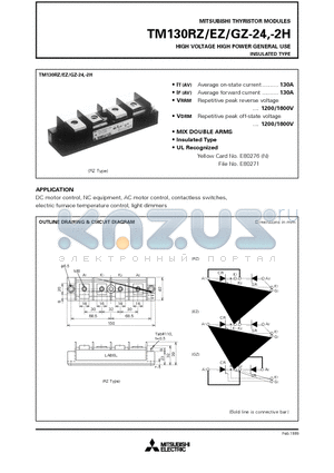 TM130RZ-24 datasheet - HIGH VOLTAGE HIGH POWER GENERAL USE INSULATED TYPE