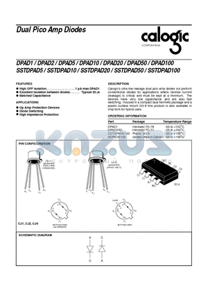 SSTDPAD10 datasheet - Dual Pico Amp Diodes