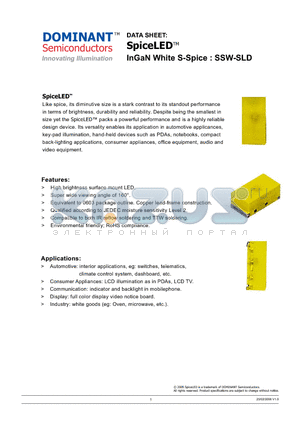 SSW-SLD-L2 datasheet - SpiceLED InGaN White S-Spice