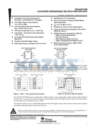 SN74AUP1G98DBVR datasheet - LOW-POWER CONFIGURABLE MULTIPLE-FUNCTION GATE