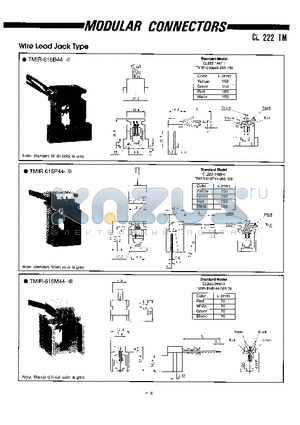 TM1R-616W44-4S-150STD datasheet - MODULAR CONNECTORS