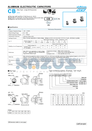 UCB0J220MCL datasheet - ALUMINUM ELECTROLYTIC CAPACITORS