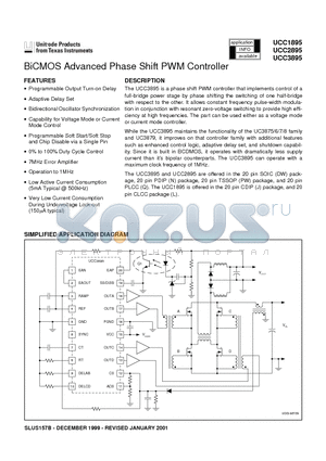 UCC1895L datasheet - BiCMOS Advanced Phase Shift PWM Controller
