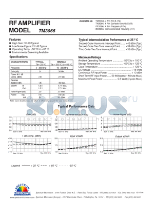 TM3066 datasheet - RF AMPLIFIER