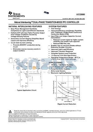 UCC28060 datasheet - Natural Interleaving DUAL-PHASE TRANSITION-MODE PFC CONTROLLER