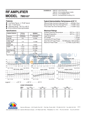 TM5107 datasheet - RF AMPLIFIER