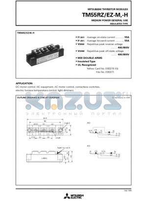 TM55RZ-H datasheet - MEDIUM POWER GENERAL USE INSULATED TYPE