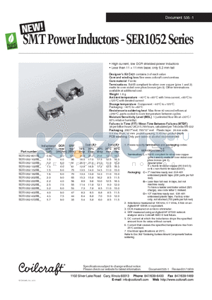 SER1052-402ML datasheet - SMT Power Inductors