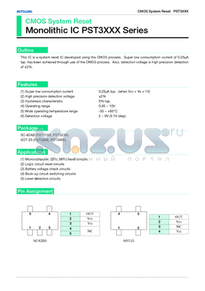 PST3122 datasheet - CMOS System Reset
