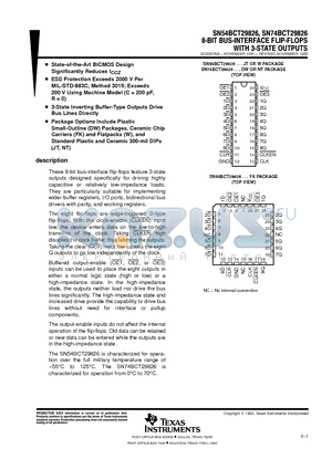 SN74BCT29826 datasheet - 8-BIT BUS-INTERFACE FLIP-FLOPS WITH 3-STATE OUTPUTS