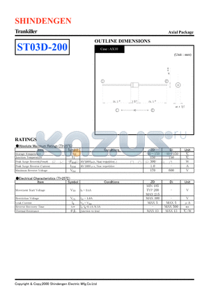 ST03D-200 datasheet - Trankiller