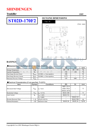 ST02D-170F2 datasheet - TRANKILLER SMT