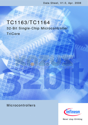 TC1164 datasheet - 32-Bit Single-Chip Microcontroller TriCore