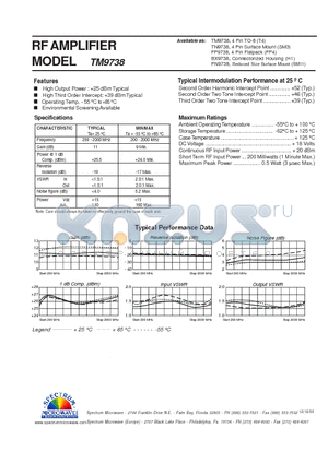 TM9738 datasheet - RF AMPLIFIER