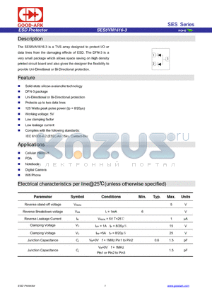SES5VN1616-3 datasheet - ESD Protector