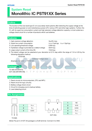 PST9120 datasheet - System Reset