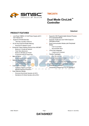 TMC2074-NE datasheet - Dual Mode CircLink Controller