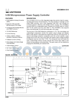 UCC3830- datasheet - 5-Bit Microprocessor Power Supply Controller