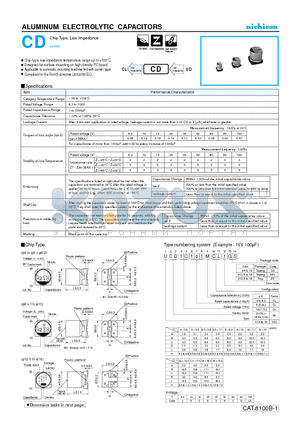 UCD1J220MCL1GS datasheet - ALUMINUM ELECTROLYTIC CAPACITORS