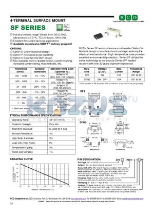 SF1-R10 datasheet - 4-TERMINAL SURFACE MOUNT