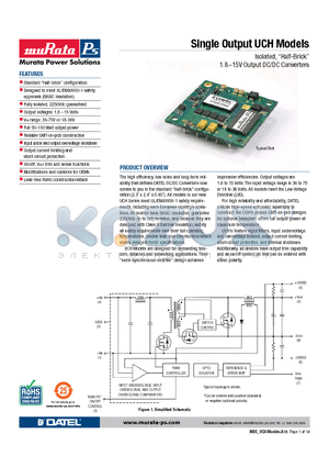 UCH-2.5/40-D48N-C datasheet - 1.8−15V Output DC/DC Converters