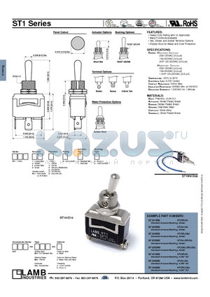 ST123D00 datasheet - ST1 Series