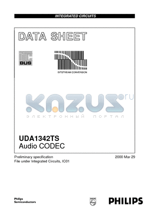 UDA1342TS datasheet - Audio CODEC
