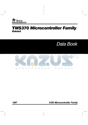 TMDS3760500A datasheet - TMS370 MICROCONTROLLER FAMILY DATA BOOK