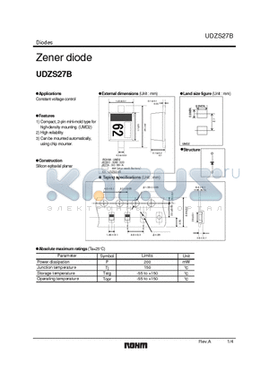 UDZS10B datasheet - Zener diode