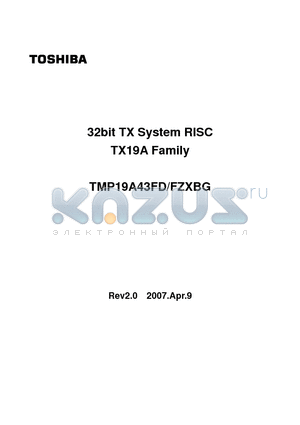 TMP19A43FZXBG datasheet - 32-bit RISC Microprocessor