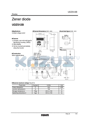 UDZS4.7B datasheet - Zener diode