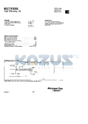 UES1104 datasheet - RECTIFIERS