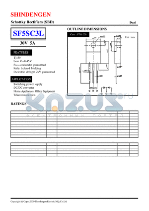 SF5SC3L datasheet - Schottky Rectifiers (SBD) (30V 5A)