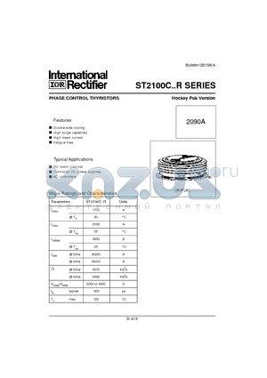 ST2100C datasheet - PHASE CONTROL THYRISTORS Hockey Puk Version
