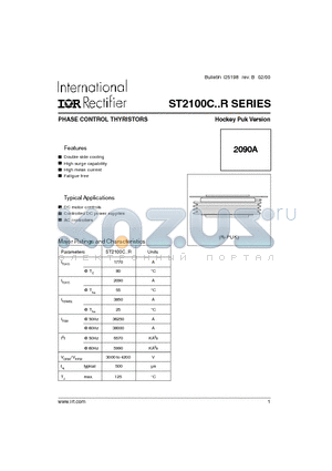 ST2100C30R3 datasheet - PHASE CONTROL THYRISTORS