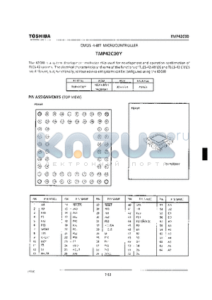 TMP42C00Y datasheet - CMOS 4-BIT MICROCONTROLLER