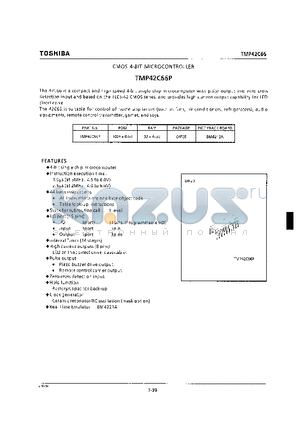 TMP42C66P datasheet - CMOS 4-BIT MICROCONTROLLER