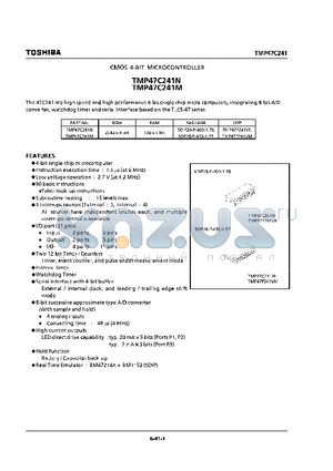 TMP47C241N datasheet - CMOS 4-BIT MICROCONTROLLER