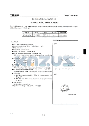 TMP47C420AF datasheet - CMOS 4-BIT MICROCONTROLLER