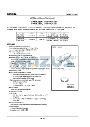 TMP47C222F datasheet - CMOS 4-BIT MICROCONTROLLER
