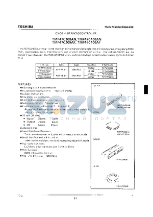TMP47C400AN datasheet - CMOS 4-BIT MICROCONTROLLER