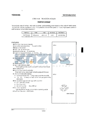 TMP47C446AF datasheet - CMOS 4-BIT MICROCONTROLLER