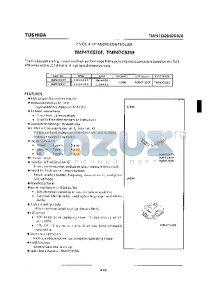 TMP47C620 datasheet - CMOS 4-BIT MICROCONTROLLER